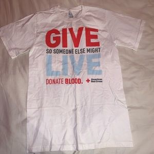 White Donate Blood Graphic Tee